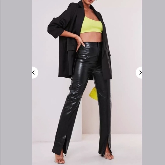 FOREO Pants - FORE Faux Leather Black Pants Size Large